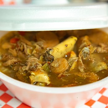 Yanceys - a bowl of soup on a checkered tablecloth - Food Trucks Near Me - Houston, Texas