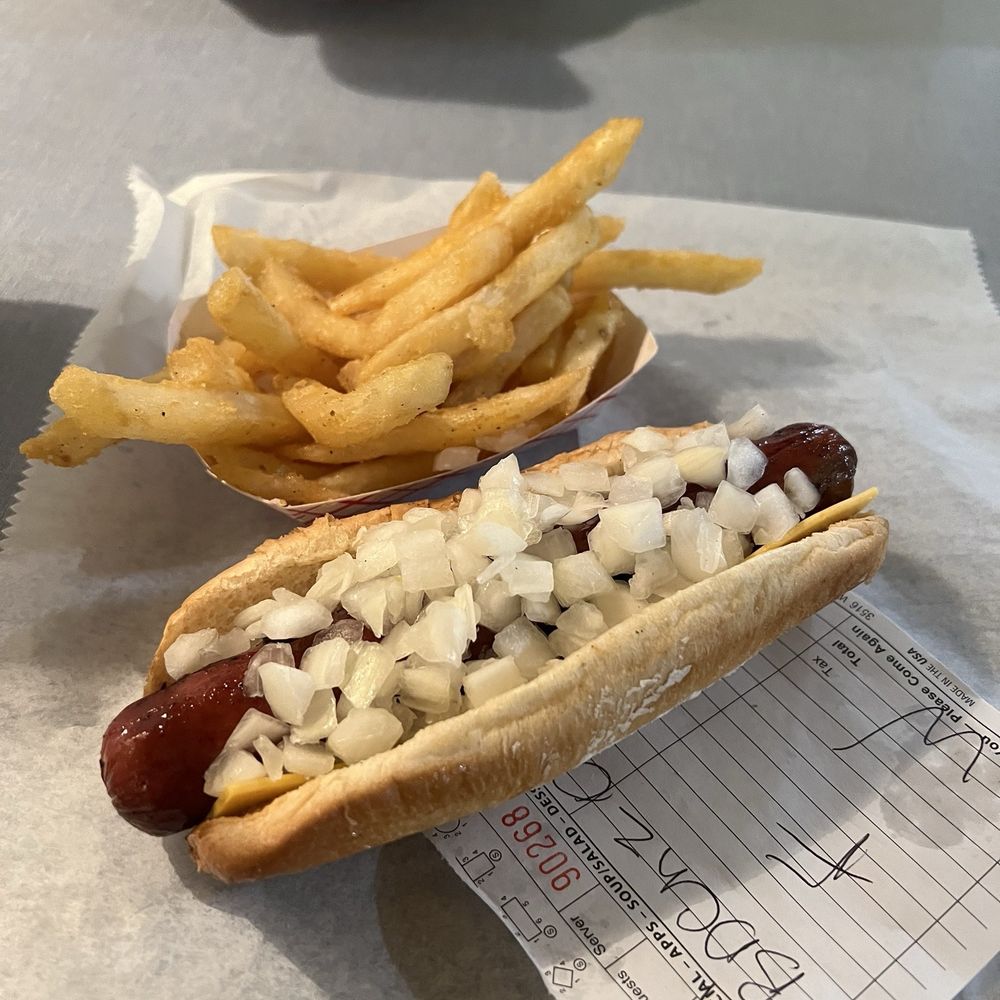 All beef dog and fries All beef dog and fries