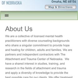 Attachment & Trauma Center of Nebraska - Contact info top right and site: atcnebraska.com