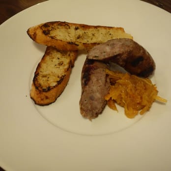 Mandolin - Housemade Pork and Duck Sausage with Fennel Orange Marmalade and Grilled Bread - Southern Near Me - Raleigh, North Carolina Mandolin - Housemade Pork and Duck Sausage with Fennel Orange Marmalade and Grilled Bread - Southern Near Me - Raleigh, North Carolina