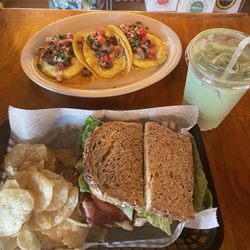 Milkcrate Cafe - BLT, Breakfast tacos, matcha latte