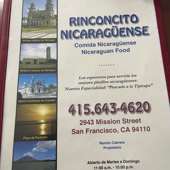 El Rinconcito Nicaraguense - Nicaraguan Near Me - San Francisco, California El Rinconcito Nicaraguense - Nicaraguan Near Me - San Francisco, California