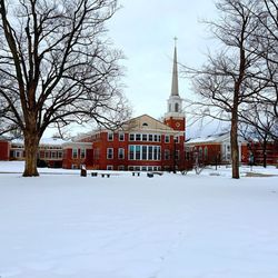 Hope College - Western Theological Seminary sits peacefully in the winter snow.