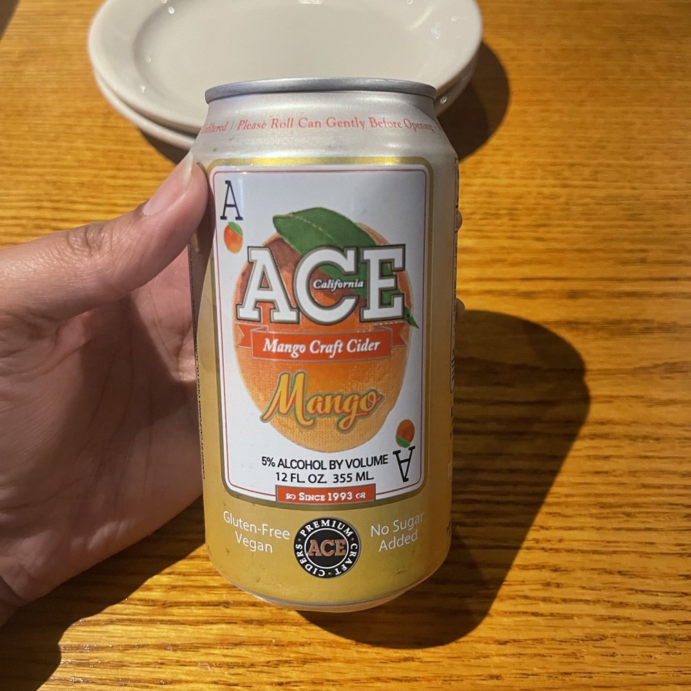 Tennessee Tap House - ACE Mango Cider - 6/10 Tasted like mango in few sips, but then tasted fermented apple juice - Pizza Near Me - Knoxville, Tennessee Tennessee Tap House - ACE Mango Cider - 6/10 Tasted like mango in few sips, but then tasted fermented apple juice - Pizza Near Me - Knoxville, Tennessee