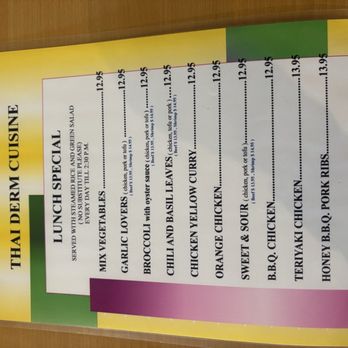 Thai Derm Cuisine - Lunch menu - Thai Near Me - Glendora, California Thai Derm Cuisine - Lunch menu - Thai Near Me - Glendora, California