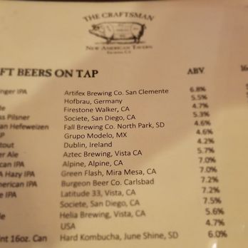 The Craftsman - Great draft beer selections - New American Near Me - Encinitas, California The Craftsman - Great draft beer selections - New American Near Me - Encinitas, California