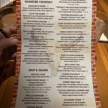 The Cork Tucson - Menu - Steakhouses Near Me - Tucson, Arizona The Cork Tucson - Menu - Steakhouses Near Me - Tucson, Arizona