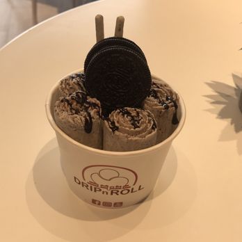 Drip N Roll - All done. Cookies and Cream. - Ice Cream & Frozen Yogurt Near Me - McKinney, Texas