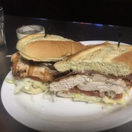 CBS /// chicken bacon Swiss. With honey mustard g