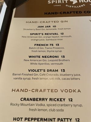 Menu photo 1 Spirit Hound Distillers Lyons, CO Menu photo 1 Spirit Hound Distillers Lyons, CO