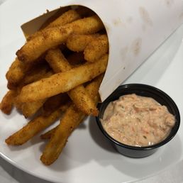Rust fries with sun dried tomato ranch