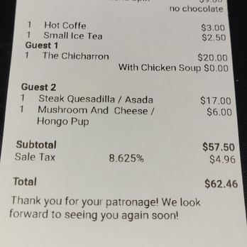 Lucia Middle Island - Reasonable bill for a Wonderful meal - Salvadoran Near Me - Middle Island, New York