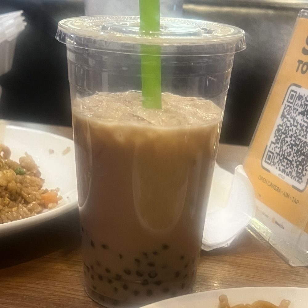 Classic milk tea with boba Classic milk tea with boba