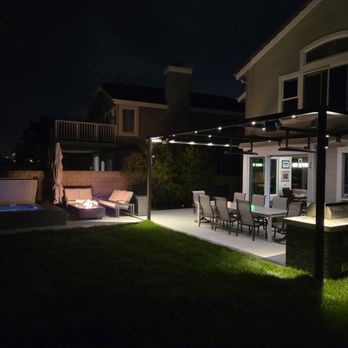 Paradise Designs - Whole Project - Night - Gardeners Near Me - San Clemente, California