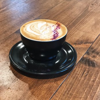 Indie Coffee Roasters - Superbloom latte - wildberry, honey, violet, and oat milk - Coffee & Tea Near Me - Carmel, Indiana