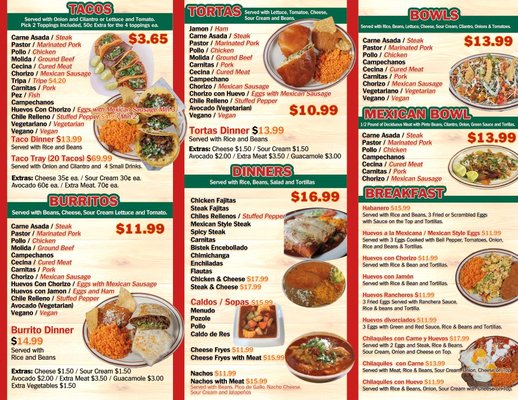 Menu photo 1 El Burrito Habanero Lockport, IL Menu photo 1 El Burrito Habanero Lockport, IL