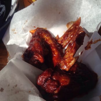 WingBucket - These are just 2 of their wings. Be careful how much you order, it is DOUBLE what you would get at another wing establishment. - Chicken Wings Near Me - Richardson, Texas