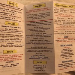 Eddies's Drive In West - The updated menu (as of 4/14/17)