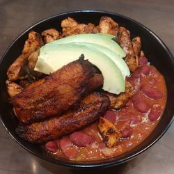 Rositas Cocina - Protein Bowl, chicken, beans, plantain. Yum!