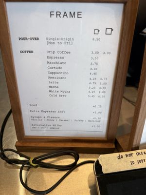 Menu photo 4 Frame Coffee Roasters Vienna, VA