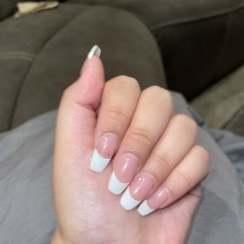 Exotic Nails & Skin Care - french tip coffin acrylic set w/ gel polish by Lindsey - Nail Salons Near Me - Newark, California Exotic Nails & Skin Care - french tip coffin acrylic set w/ gel polish by Lindsey - Nail Salons Near Me - Newark, California