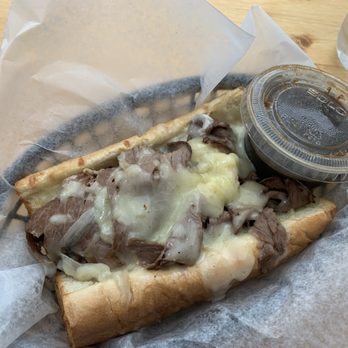 Grazeland - ARBY'S ARISTOCRAT London Broil, caramelized onions, jack of cheeses, cilantro crème horseradish. Crock pot jus for dipping - Delis Near Me - Greenville, South Carolina Grazeland - ARBY'S ARISTOCRAT London Broil, caramelized onions, jack of cheeses, cilantro crème horseradish. Crock pot jus for dipping - Delis Near Me - Greenville, South Carolina