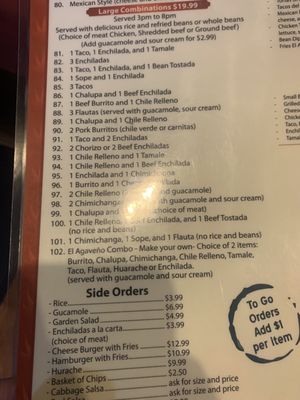 Menu photo 2 El Agaveno Mexican Bistro Minden, NV