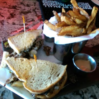 The Grove - Philly Cheese Steak with fries - New American Near Me - Lowell, Arkansas The Grove - Philly Cheese Steak with fries - New American Near Me - Lowell, Arkansas