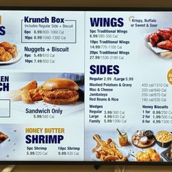 Krispy Krunchy Chicken - Menu, 11/11/25