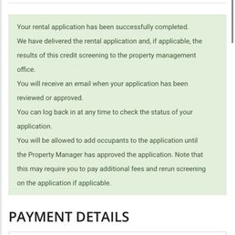 Proof of application being complete