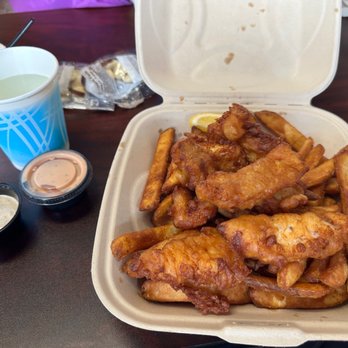 The Sticks - Our meal in a Take-out container. - Fish & Chips Near Me - Depoe Bay, Oregon The Sticks - Our meal in a Take-out container. - Fish & Chips Near Me - Depoe Bay, Oregon