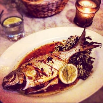 Stella's - Whole roasted Pompano, Greek style. The fish is very fresh. Nothing fishy about it. - Mediterranean Near Me - Richmond, Virginia Stella's - Whole roasted Pompano, Greek style. The fish is very fresh. Nothing fishy about it. - Mediterranean Near Me - Richmond, Virginia