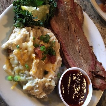Kitchen Pass Restaurant & Bar - Brisket with garlic mashed. - Salad Near Me - Parsons, Kansas Kitchen Pass Restaurant & Bar - Brisket with garlic mashed. - Salad Near Me - Parsons, Kansas