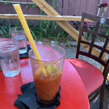 Maxine's On Shine - Bloody Mary with a PASTA NOODLE STRAW!!! Genius and ecofriendly! - New American Near Me - Orlando, Florida Maxine's On Shine - Bloody Mary with a PASTA NOODLE STRAW!!! Genius and ecofriendly! - New American Near Me - Orlando, Florida