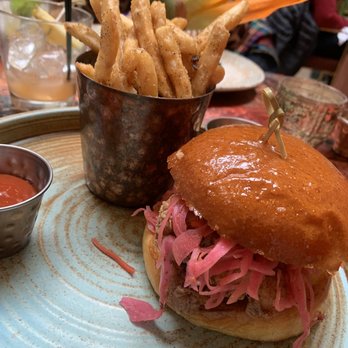 Kokomo - Pikliz fish sandwich and seasoned fries - Caribbean Near Me - Brooklyn, New York Kokomo - Pikliz fish sandwich and seasoned fries - Caribbean Near Me - Brooklyn, New York
