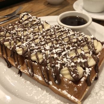 More Than Waffles - Nutella Belgian Waffle with bananas 2022 - Breakfast & Brunch Near Me - Encino, California More Than Waffles - Nutella Belgian Waffle with bananas 2022 - Breakfast & Brunch Near Me - Encino, California