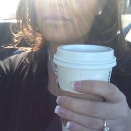Happy camper after my Sbux fix