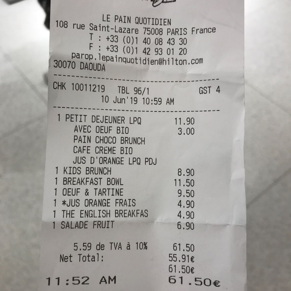 Receipt Receipt