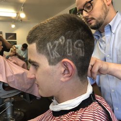 Matt's Barber Shop - Matt at work.