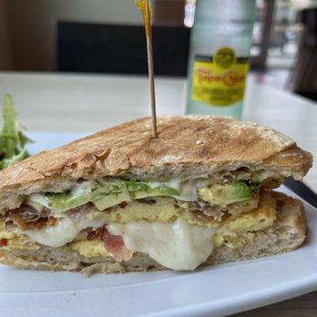 W Cafe & Restaurant - This is only 1/2 of this amazing breakfast sandwich!!! Awesome!! - Breakfast & Brunch Near Me - Irvine, California W Cafe & Restaurant - This is only 1/2 of this amazing breakfast sandwich!!! Awesome!! - Breakfast & Brunch Near Me - Irvine, California
