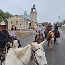 Bandera Historical Rides - Riding into town for breakfast