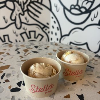 Stella Jean's Ice Cream - Earl grey pistachio, Banana Turon crunch - Ice Cream & Frozen Yogurt Near Me - Costa Mesa, California Stella Jean's Ice Cream - Earl grey pistachio, Banana Turon crunch - Ice Cream & Frozen Yogurt Near Me - Costa Mesa, California