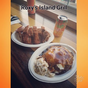 Roxy's Island Grill - Chicken Katsu Plate (Top Left) and Loco Moco Plate (Bottom Right) - Hawaiian Near Me - Tualatin, Oregon Roxy's Island Grill - Chicken Katsu Plate (Top Left) and Loco Moco Plate (Bottom Right) - Hawaiian Near Me - Tualatin, Oregon