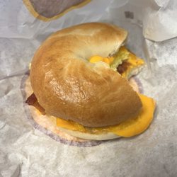 McDonald's - Trying the Bacon Egg Cheese Bagel for the first time.  $4.99 sandwich only