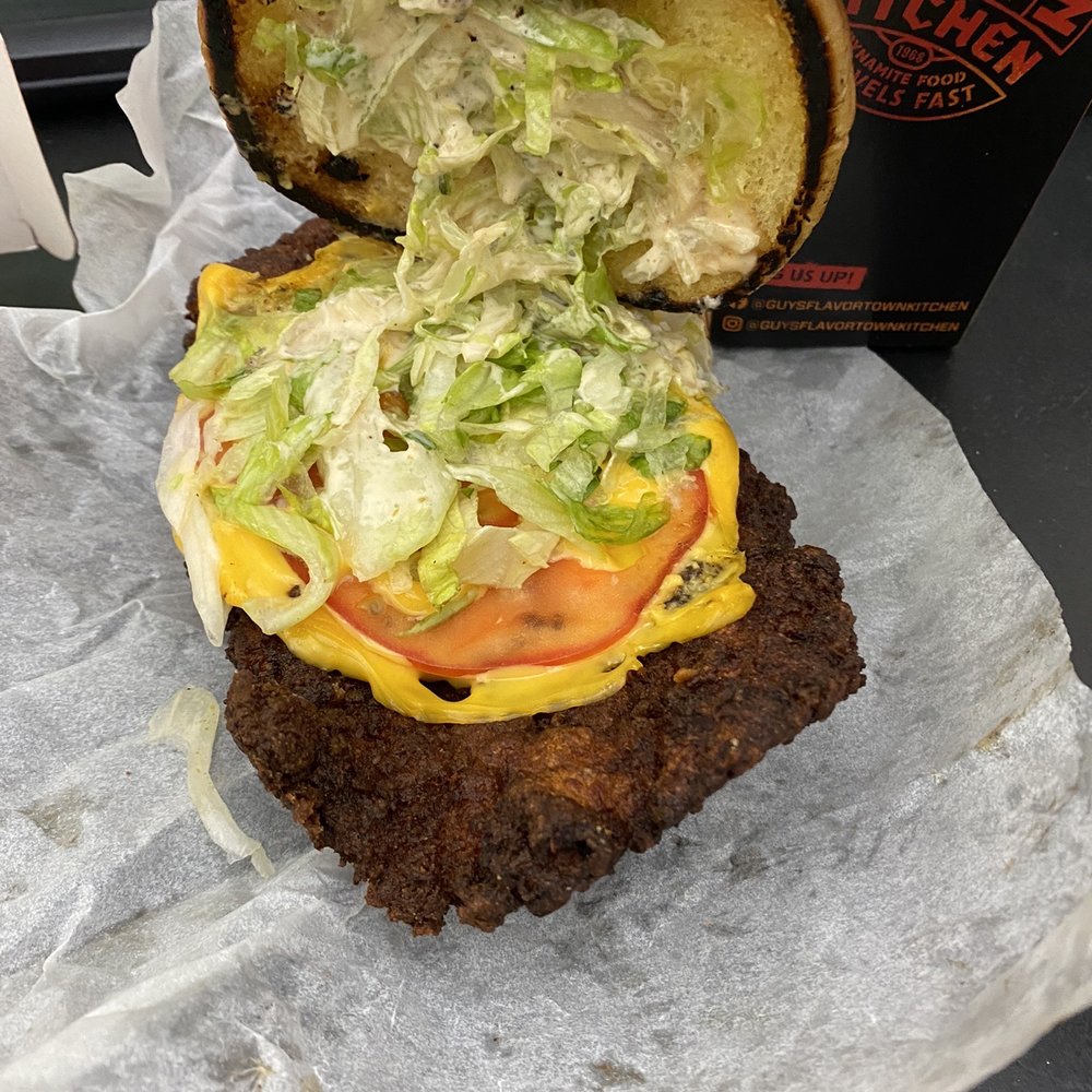 Guy Fieri's Flavortown Kitchen - Guy chicken sandwich - Food Delivery Services Near Me Guy Fieri's Flavortown Kitchen - Guy chicken sandwich - Food Delivery Services Near Me