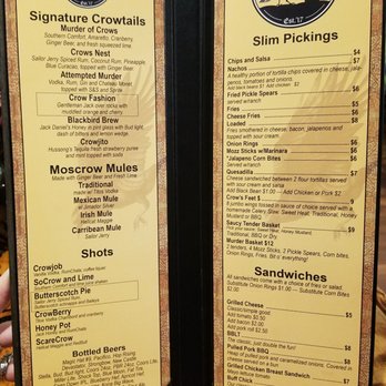 Crow and the Pitcher - Part of the menu - Burgers Near Me - Murray, Utah Crow and the Pitcher - Part of the menu - Burgers Near Me - Murray, Utah