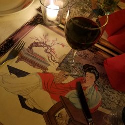 Djengis Khan Mangolian Barbecue - Relaxing with a glass of wine