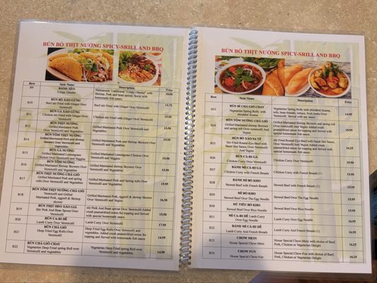 Menu photo 4 Pho Hoai Beaverton, OR