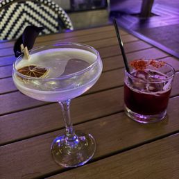 French 75 and hibiscus margarita