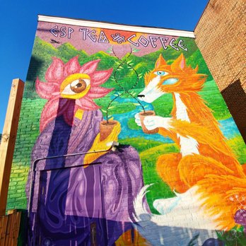 ESP Tea and Coffee - mural out on back patio - Coffee & Tea Near Me - Alexandria, Virginia ESP Tea and Coffee - mural out on back patio - Coffee & Tea Near Me - Alexandria, Virginia